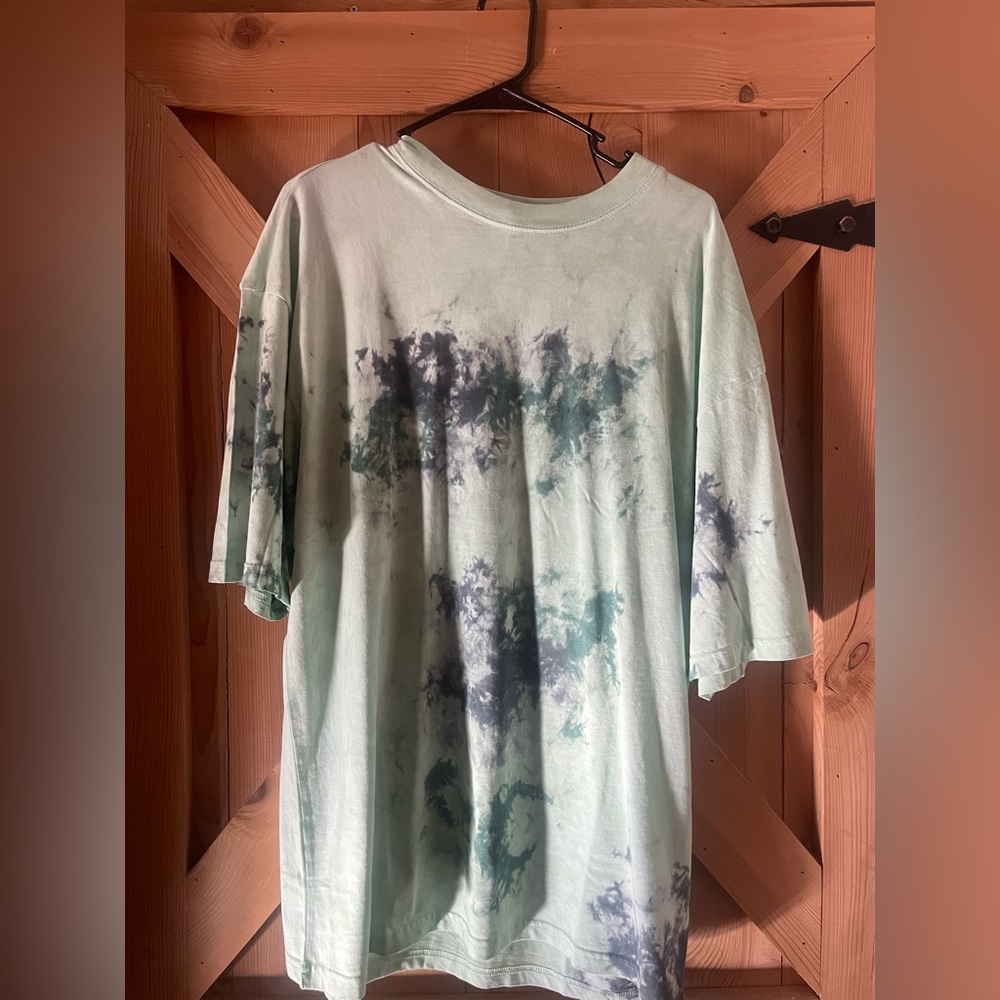 Green and black Tie dye oversized Tshirt